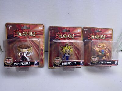 Yu-Gi-Oh Phat Mojo Set Of 3pc Mini Figure With Exclusive Card Lot-image