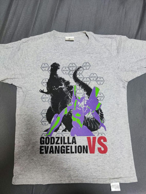 Godzilla Vs Evangelion T-Shirt M Size Usj Limited JPN Exclusive Rare Model SFX C-image