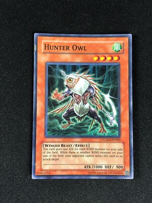  YUGIOH HUNTER OWL GX03-EN002 SUPER HP/CREASES-image