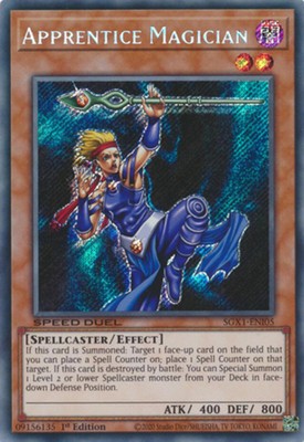 Near Mint x 1 Apprentice Magician - SGX1-ENI05 - Secret Rare - 1st Edition SGX1 -image