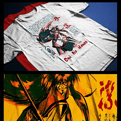 Samurai T-Shirt deadly warrior with sword Bushido Code Japanese blade Oni tee-image