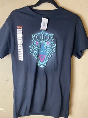 Godzilla Vs. Kong The New Empire Neon Godzilla Face Double Sided Ripple Tee- NWT-image