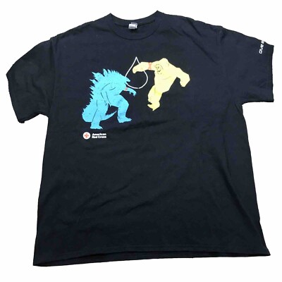 Collectible American Red Cross GODZILLA x KONG Movie The New Empire T Shirt - XL-image