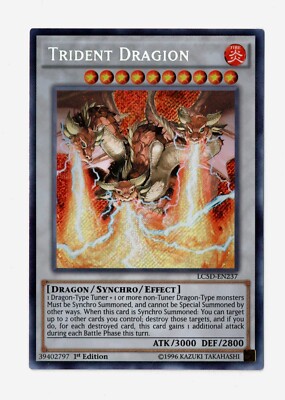 Yu-Gi-Oh! TCG Trident Dragion LC5D-EN237 1st Edition NM SECRET RARE MINT-image