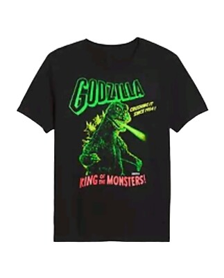 New Godzilla Crushing It Since 1945 Mens Medium King Of The Monsters Tee-image