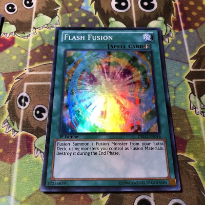 Flash Fusion (GX) - DRLG-EN016 - Super Rare - 1st Edition x1 - Lightly Played-image