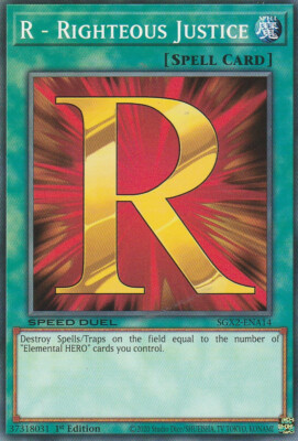 YUGIOH CARD R-RIGHTEOUS JUSTICE SGX2-ENA14 1ST EDITION COMMUN-image