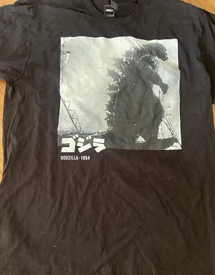 Godzilla 1954 T Shirt Mens Licensed Pop Culture Movie Retro Tee New Black xxl-image