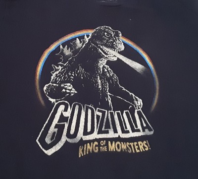 Godzilla King Of The Monsters Raindow Framed Black Large Tee Shirt-image