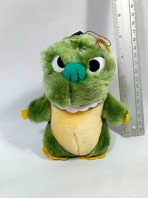 RARE Vintage Fuzzy Green GODZILLA 5.5
