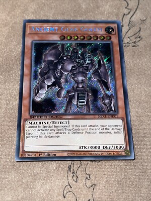 Secret Rare Ancient Gear Golem SGX1 Speed Duel English NM Anime Yu-Gi-Oh! GX-image