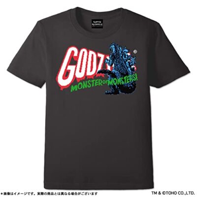 Godzilla overseas NES version Startup T-shirt (charcoal gray) L size From Japan-image