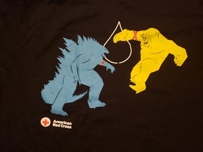 RED CROSS GODZILLA X KONG t-shirt Sz Medium -image