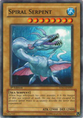 3 x Spiral Serpent - 5DS1-EN007 - Common - 1st Edition Near Mint, English-image