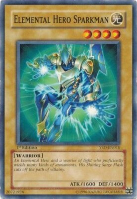 Elemental Hero Sparkman - YSD-EN010 - Common - 1st Edition x1 - Moderately Playe-image