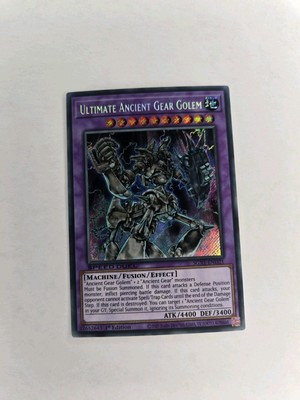 YuGiOh Ultimate Ancient Gear Golem SGX1-END21 Secret Rare 1st Edition NM-image