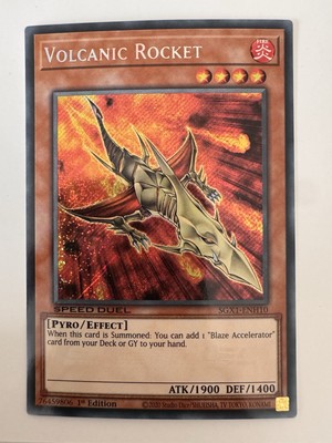 Volcanic Rocket SGX1-ENH10 1st Edition Secret Rare Speed Duel GX Yu-Gi-Oh!-image