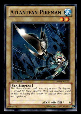 ATLANTEAN PIKEMAN SDRE-EN005 Yugioh! REALM OFTHE SEA EMPEROR 1st Ed Near Mint-image