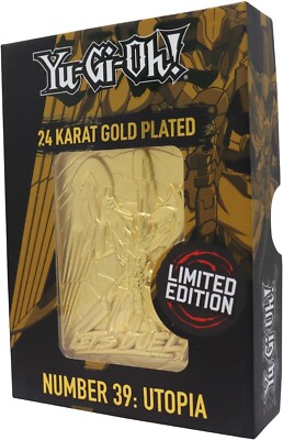 Yu-Gi-Oh! Limited Edition 24k Gold Plated Number 39: Utopia Metal numbered card-image