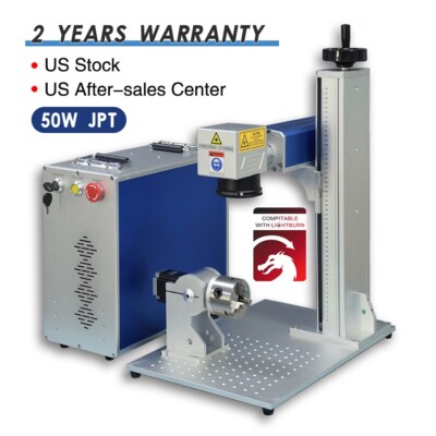 US SFX Laser 50W Fiber Laser Marking D80 Rotary for Guns, Weapons, Cups, Polymer-image