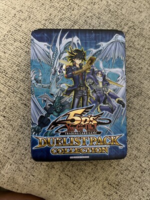 Yu-Gi-Oh! 5DS Duelist Pack Collectible Tin EMPTY - Yusei Fudo & Stardust Dragon-image
