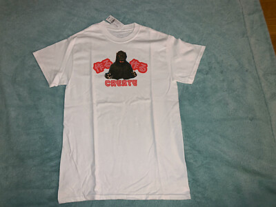 NEW CREATE SKATEBOARDS GODZILLA WHITE T SHIRT TEE TOP SIZE SMALL NWT-image