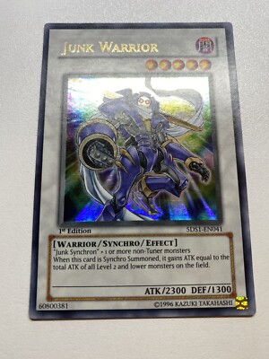 Yu-Gi-Oh! Junk Warrior Ultra Rare 1st Edition 5DS1-EN041 HP-image
