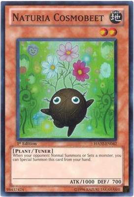 Yu-Gi-Oh Card - HA02-EN042 - NATURIA COSMOBEET (super rare holo) - NM/Mint-image