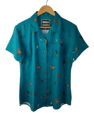 Rsvlts/Godzilla/Short-Sleeved Shirt/ 3XL/XXXL/Polyester/Grn-image