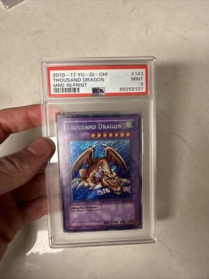 Yugioh! PSA 9 2010 Thousand Dragon MRD-143 Secret Rare REPRINT-image