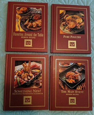 Lot Of 4 Cooking Club Of America Cookbooks Hardcover Entrees Ethnic Mmbr Recipes-image