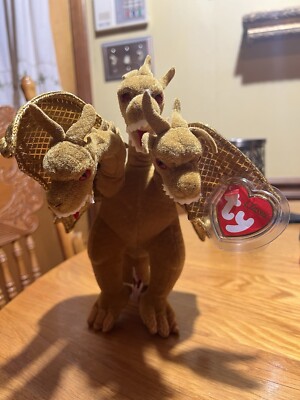 RARE TY Classic 2001 Beanie Baby PLUSH KING GHIDORAH w/Tags Godzilla-image