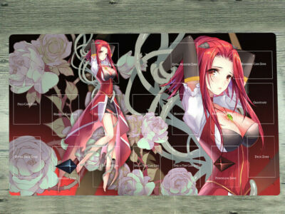 NEW  Playmat YGO 5d's Izayoi Aki TCG CCG Trading Card Game Play Mat-image