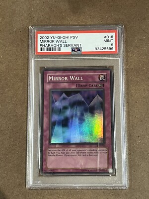 Yugioh! PSA 9 2002 Mirror Wall PSV-016 Unlimited-image