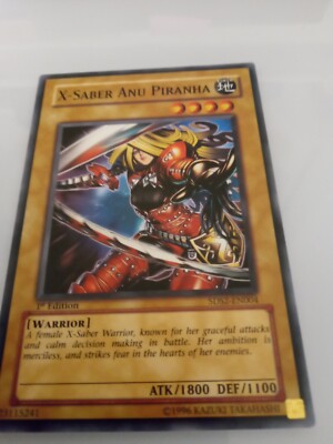 X-saber And Piranha 5ds2-en005. 1st Edition Yugioh Card Rare -image