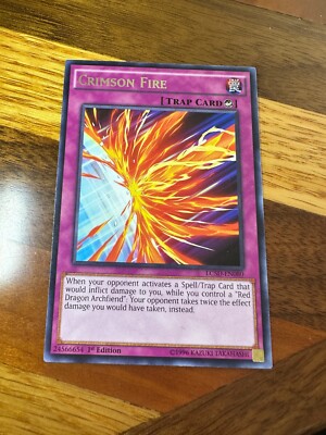 Crimson Fire LC5D-EN080 1st Edition Rare LP + BONUS-image