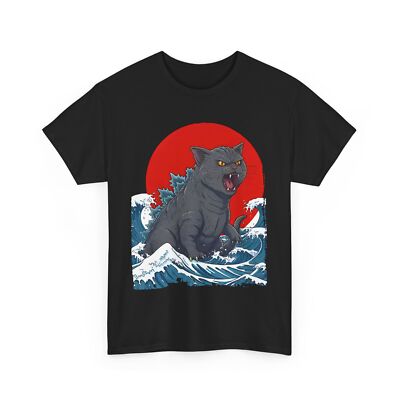 Catzilla T-Shirt – Funny Cat Godzilla Hybrid Graphic Tee for Cat Lovers-image