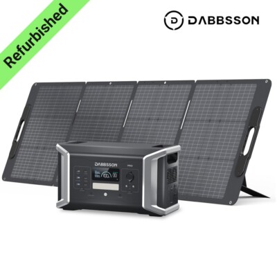 Dabbsson Power Station 2000W Generator + 210W Solar Panel Certified Refurbished-image