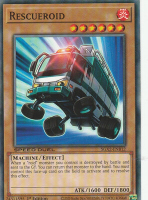 YUGIOH CARD RESCUEROID SGX2-ENB12 1ST EDITION COMMUN-image