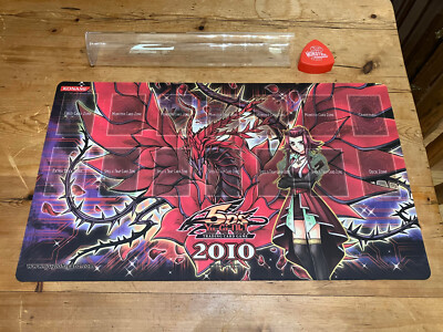 Yu-Gi-Oh! 2010 5DS Akiza Black Rose Dragon Official Win-A-Playmat + Monster Tube-image