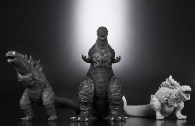 BANDAI MOVIE MONSTER SERIES SPACE KAIJU G: ORTHO 3 FORM SET Soft Vinyl Figure-image