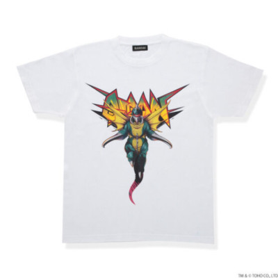 Godzilla Gigan Original Illustration T-shirt Full Body Ver. White TOHO Godzilla-image
