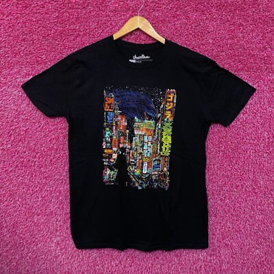 Kaiju City Downtown Neon Lights Gojira Threadless Tee Large-image