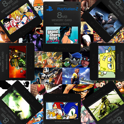 Custom PlayStation 2 (PS2) Memory Card Stickers - Catalog #1 - 250 Designs!-image