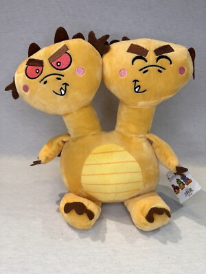 Japanese Monster Mania Ghiddy Two Headed Creature Yellow New 12”-image