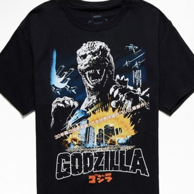 Pac Sun Godzilla Black Graphic Shirt Size Medium Brand New With Tags-image