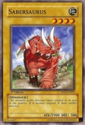 Sabersaurus - 5DS2-EN002 - Common - 1st Edition Near Mint 5D's Starter Deck 2009-image