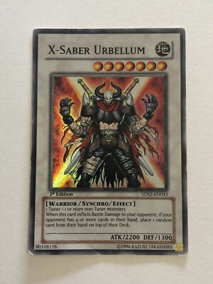 Yugioh card 1st Edition 5DS2-EN043 X-Saber Urbellum Moderately Played-image