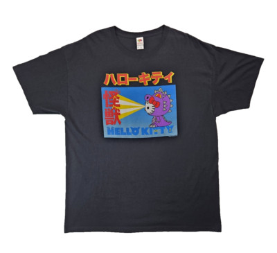 Hello Kitty Sanrio 2022 Godzilla Japan Anime Promo Black T Shirt Mens XL FOTL-image