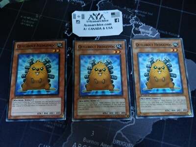 3X QUILLBOLT HEDGEHOG - 1ST ED COMMON LP/P 5DS3-EN012 5DS2-EN013 - YUGIOH -image